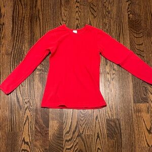 Vibrant Red Long Sleeve Kids Tee